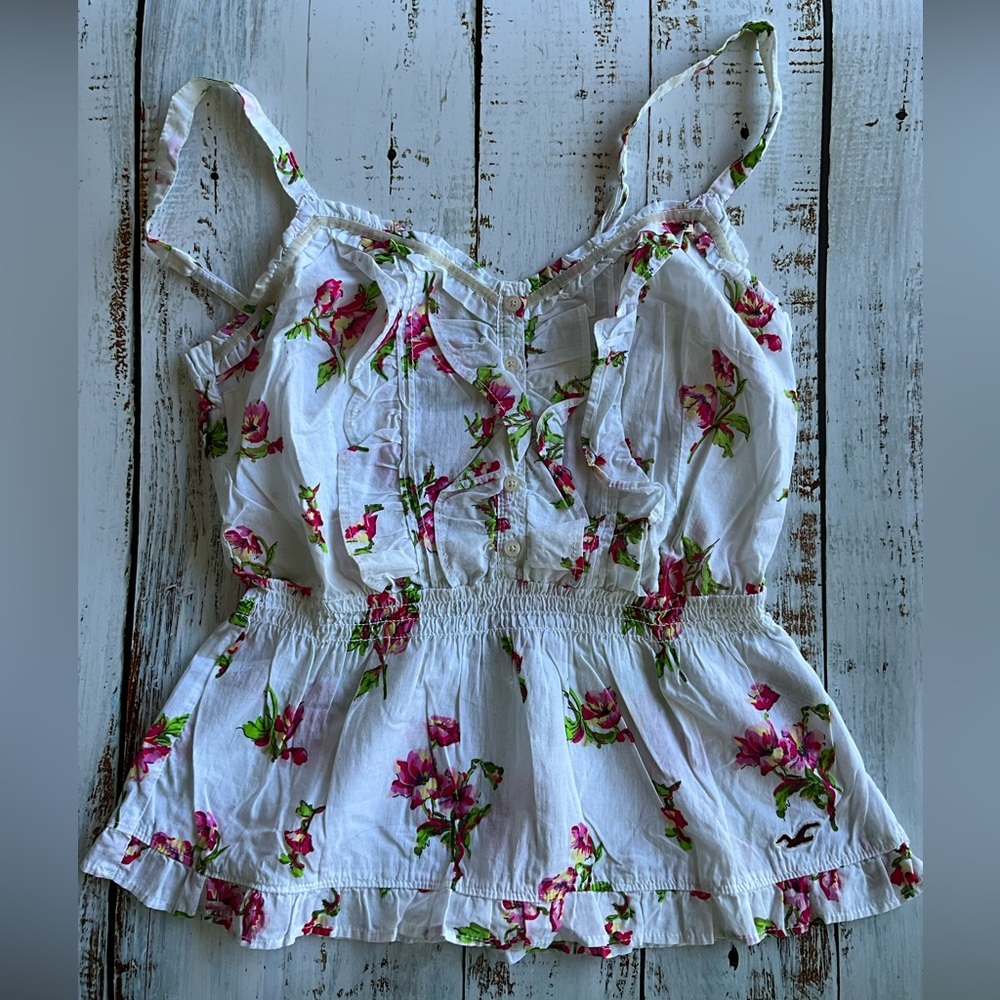 Hollister Floral 100% cotton Cute Top